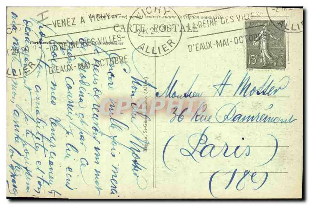 Vichy - Kasyno — wydawca Vichy, n° 311 - Rewers