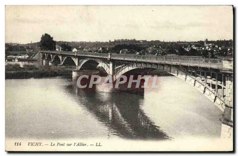 Vichy — De Brug over de Allier — LL. n° 414 - Voorkant