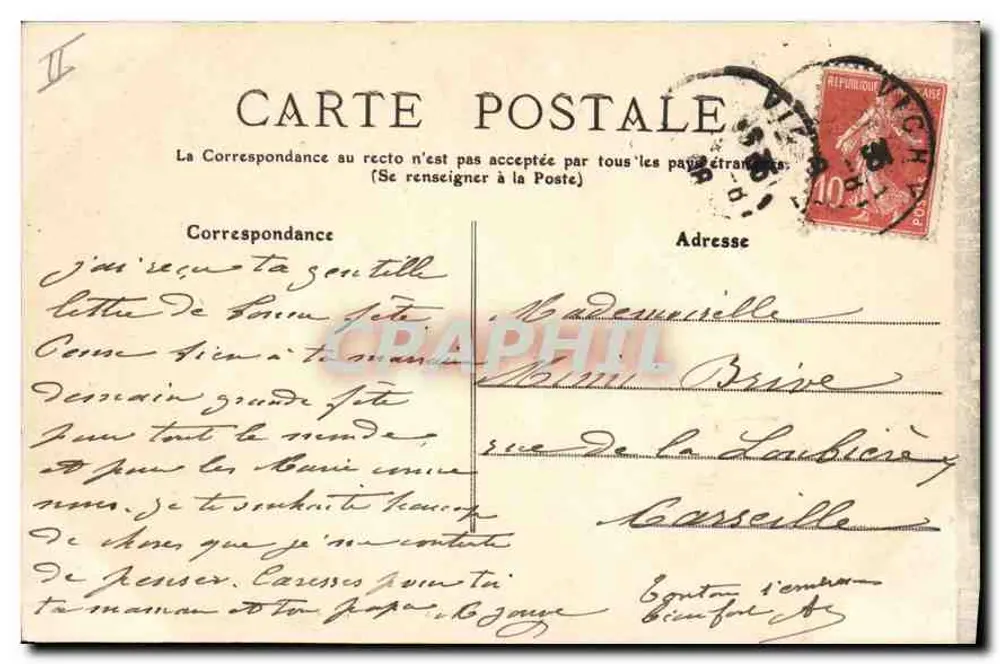 Vichy - A Fonte do Hospital — Liché J. R. n° 100 - Verso