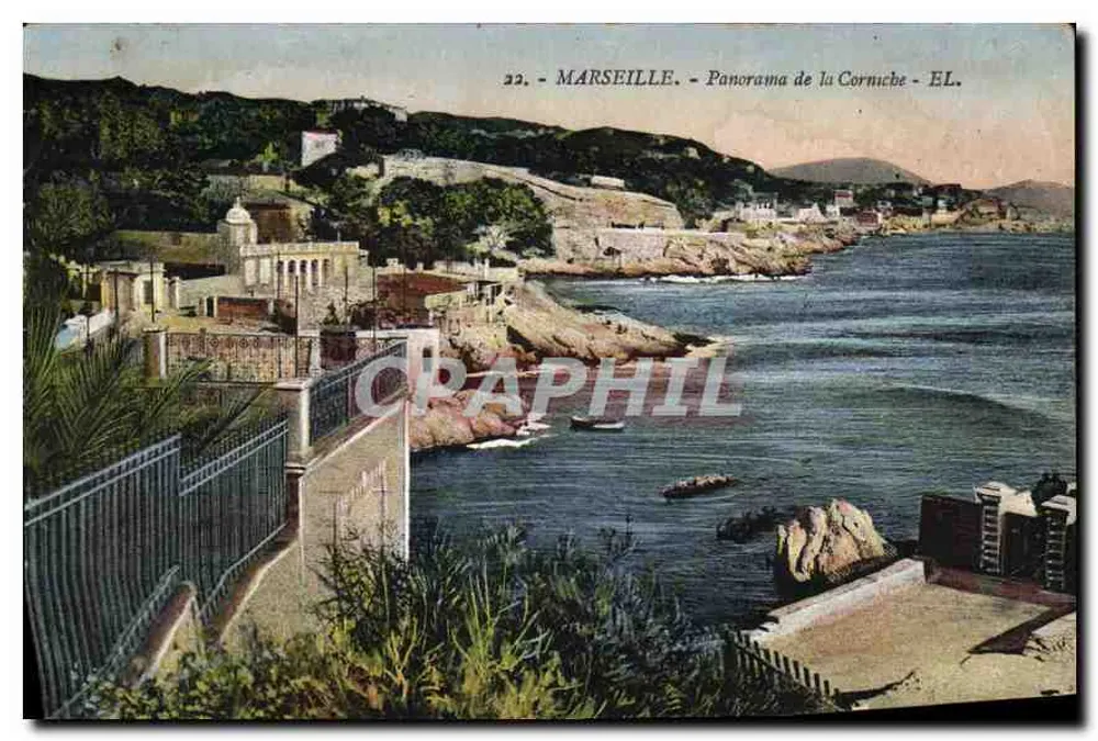 Marselha — Panorama da Corniche — EL. n°22 - Frente