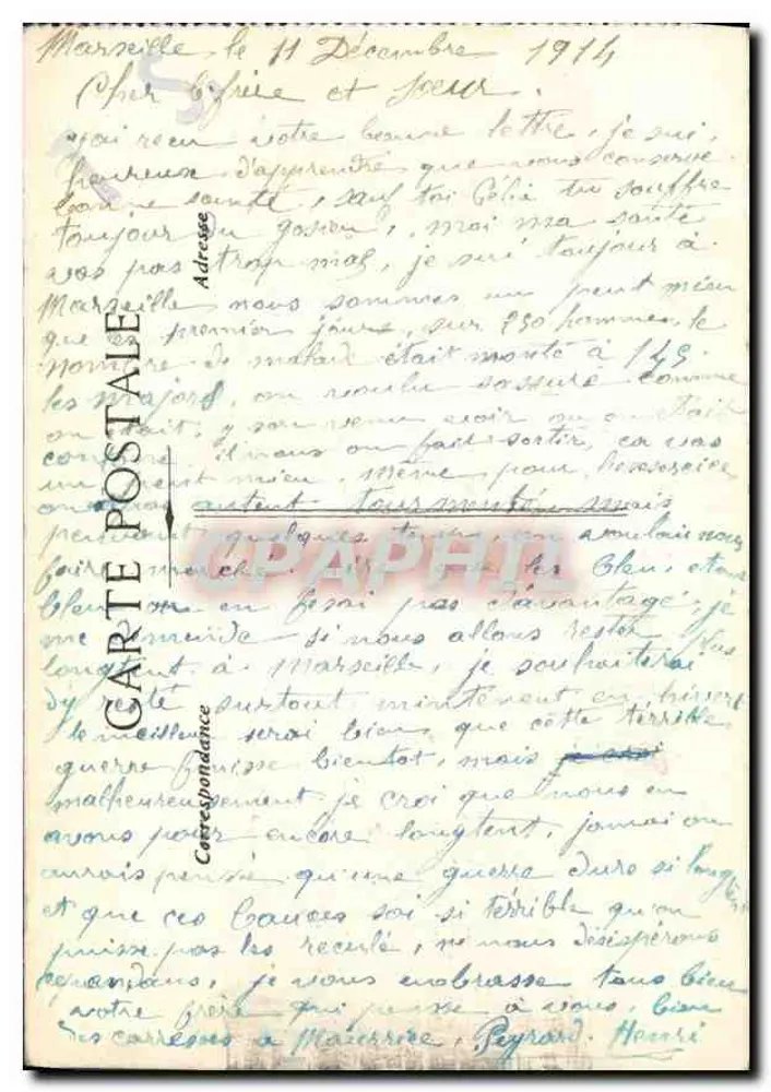 Marseille - A Corniche - Anse do Profeta - E.L. n°41 - Verso