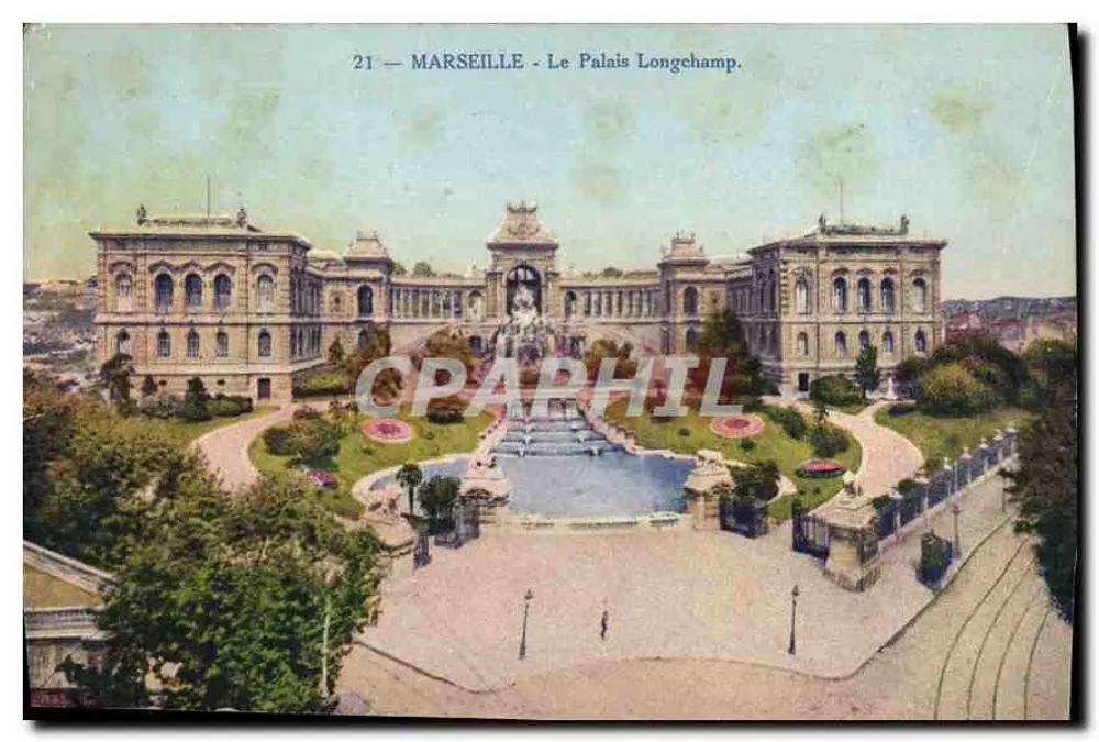 Marseille - Le Palais Longchamp — éditeur Carte Heitz, n°21 - Frente
