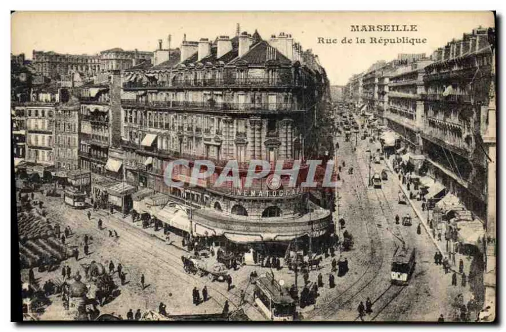 Marselha — Rue de la République — editor desconhecido - Frente