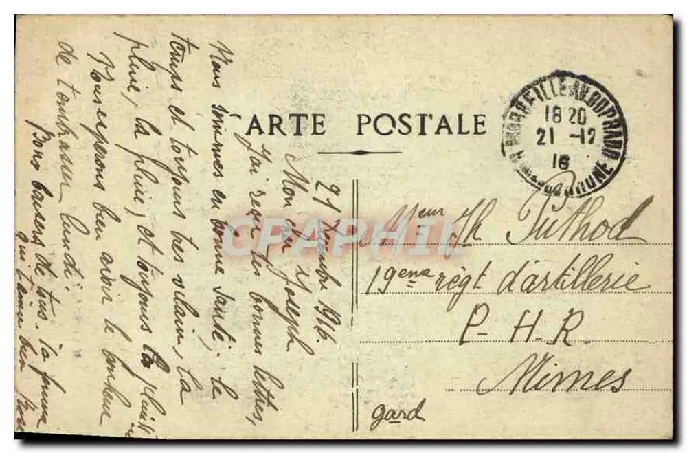 Marseille — Fontein Cantini — uitgever niet geïdentificeerd - Achterkant