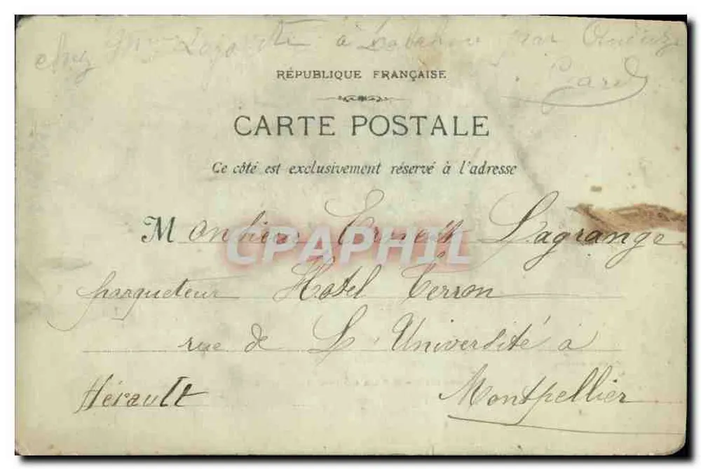 Marseille - O Cours Bellechasse — Phot Lacont, n°9 - Verso
