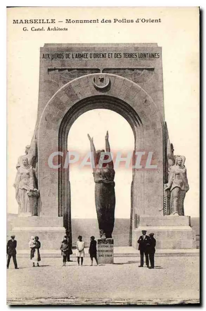Marseille — Monument dos Poilus da Oriente — G. Castel, Arquiteto - Frente