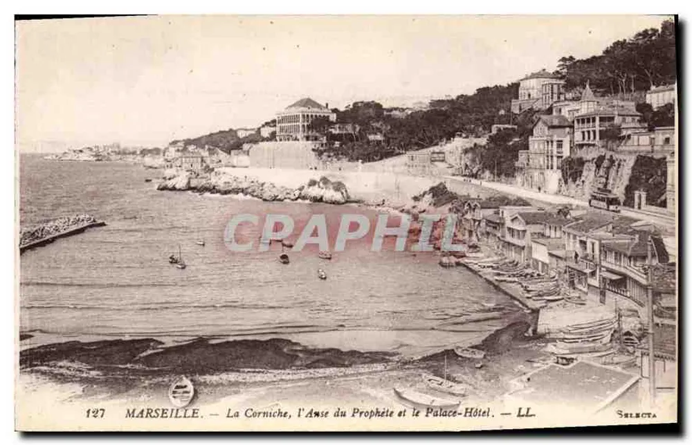 Marseille — La Corniche, l'Anse du Prophète und das Palace-Hôtel — LL, Selecta - Vorderseite