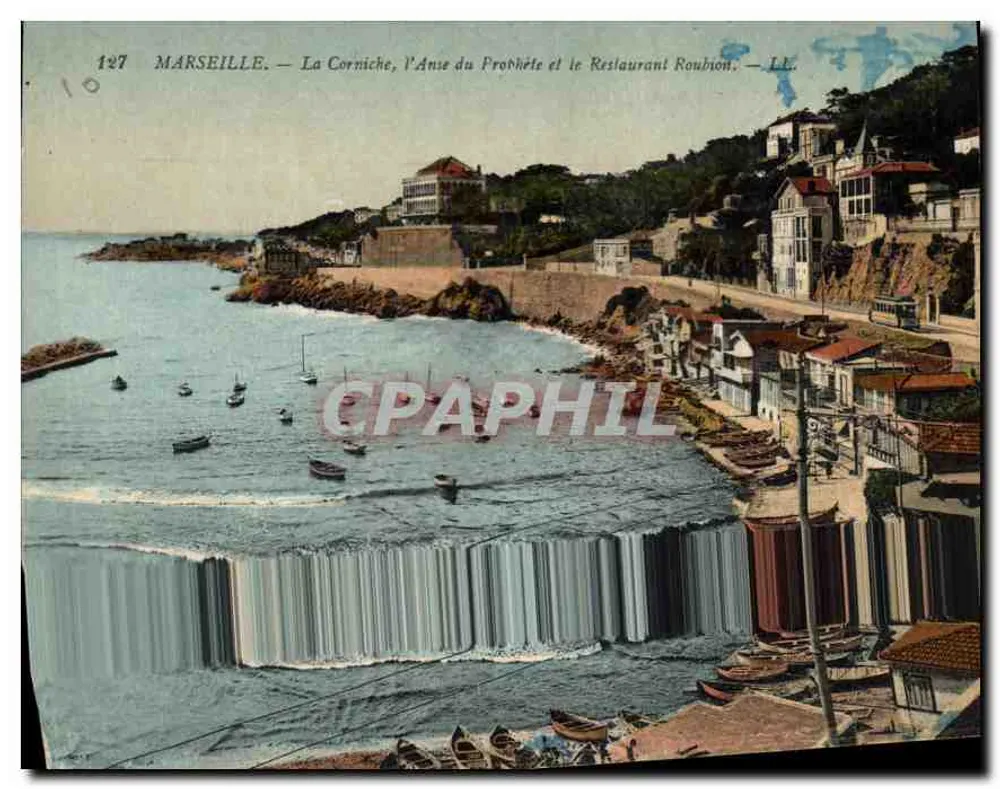 Marseille — Die Corniche, die Anse du Prophète und das Restaurant Roubion — L.L. - Vorderseite