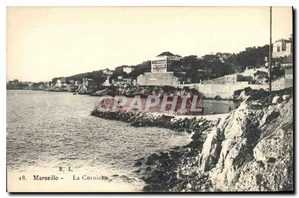 Marselha - A Corniche — E. L., n°18 - Frente