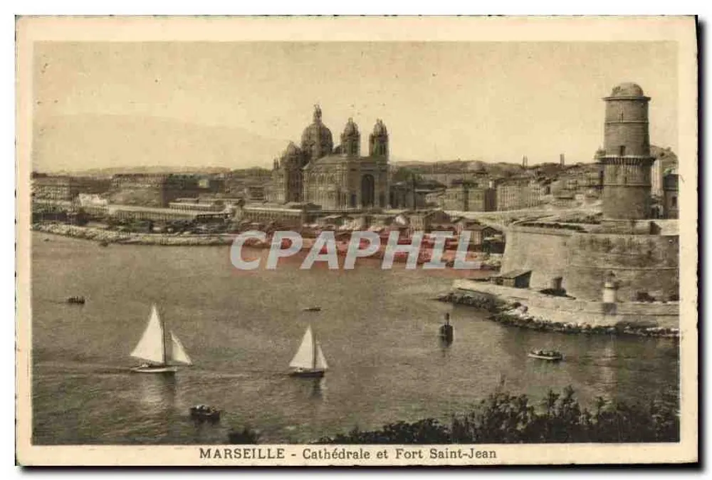 Marseille - Kathedrale und Festung Saint-Jean — Verlag: Druckerei Marseille - Vorderseite