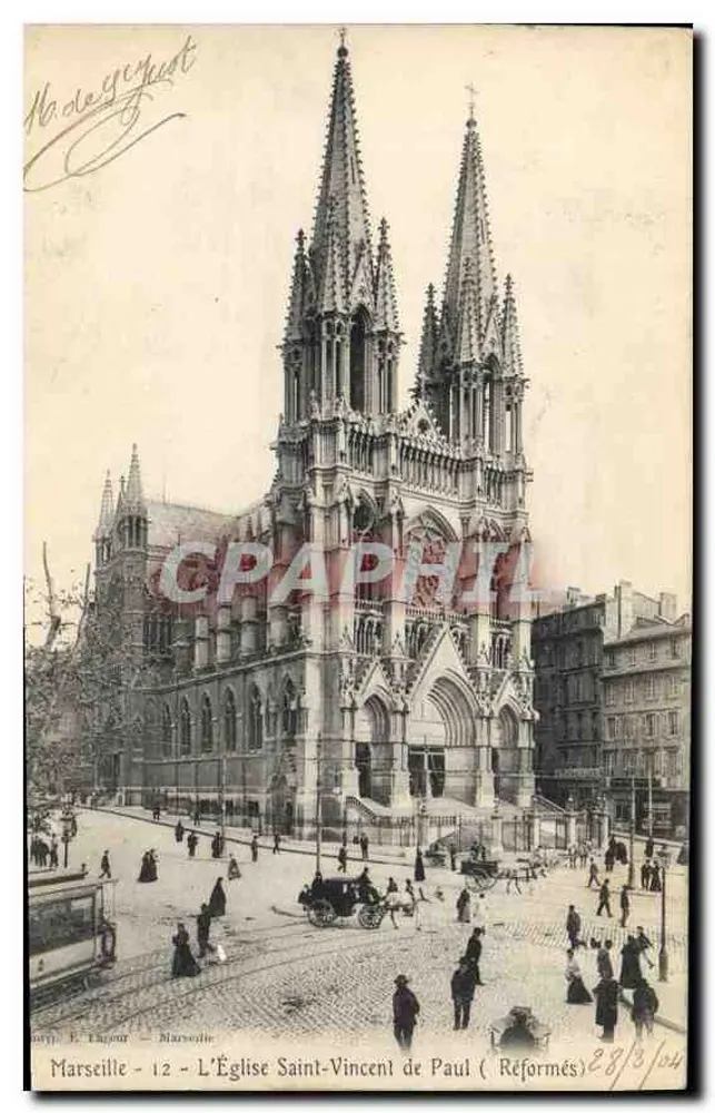 Marseille - L'Église Saint-Vincent de Paul (Réformés) - Impr. E. Liguour - Vorderseite