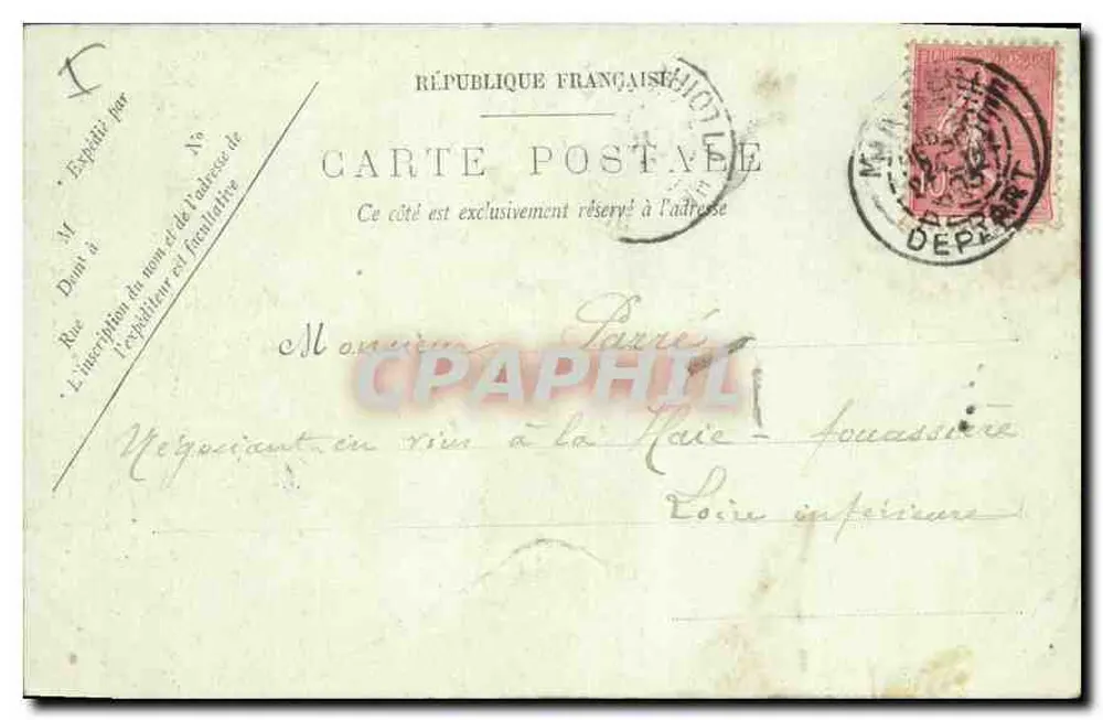 MARSEILLE — A Igreja dos Reformados — LL. — Chy M. Bocognano, rue Royat, n°5 - Verso