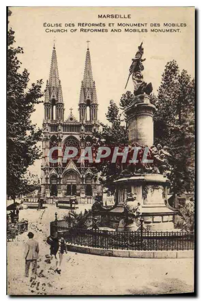 Marseille — Kirche der Reformierten und Denkmal der Mobiles — Verlag nicht sichtbar - Vorderseite
