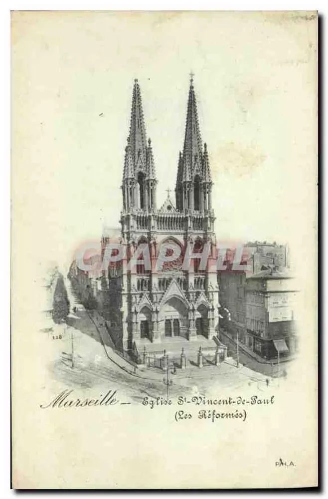 Marseille — Kirche St-Vincent-de-Paul (Die Reformierte) — D.H.A. n°128 - Vorderseite
