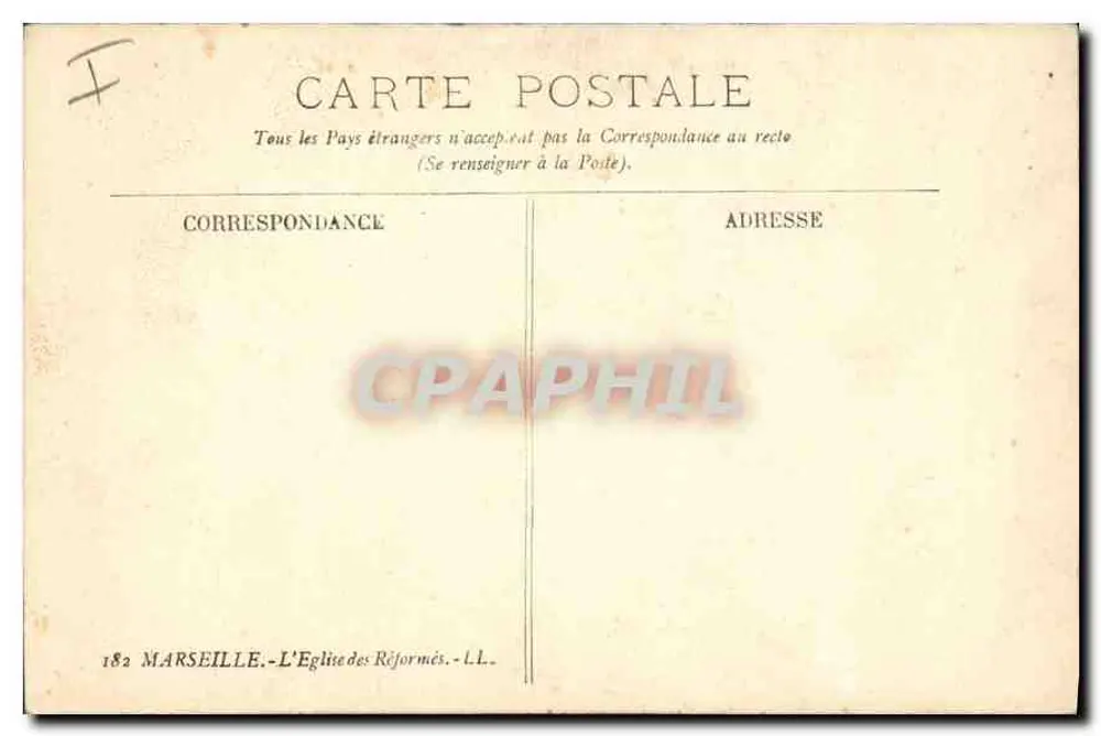 Catedral Nossa Senhora de Marselha — Fonte da Paz — Editor L'Église des Réformés, n°182 - Verso