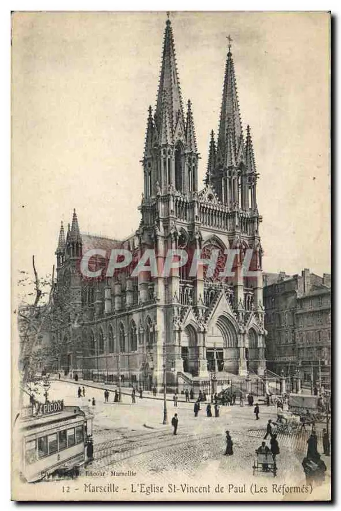 Marseille - Die Kirche St. Vincent de Paul (Die Reformierten) — Verleger Picon, Nr. 12 - Vorderseite