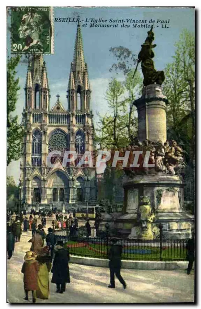 Rouen - Kirche Saint-Vincent de Paul und Denkmal der Mobiles - LL. - Vorderseite
