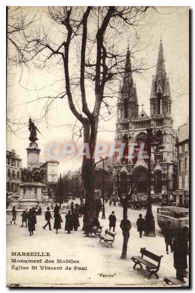 Marseille — Denkmal der Mobilien und Kirche Saint-Vincent-de-Paul — Procká - Vorderseite