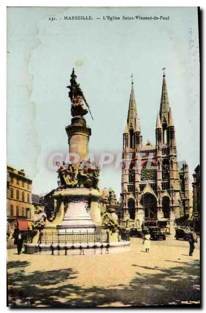 Marseille — A Igreja de São Vicente de Paulo — Edição La Cigogne - Frente