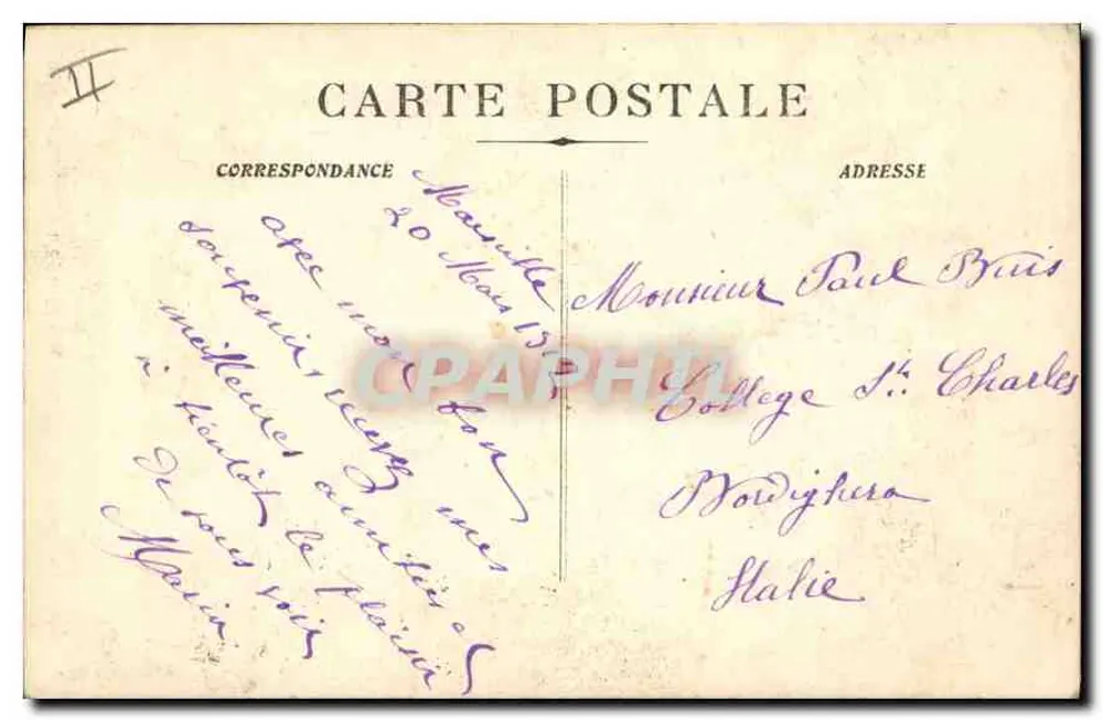 Marseille - Die Kirche Saint-Vincent de Paul und das Monument der Mobiles — Ausgabe der Nouvelles Galeries, Nr. 20 - Rückseite