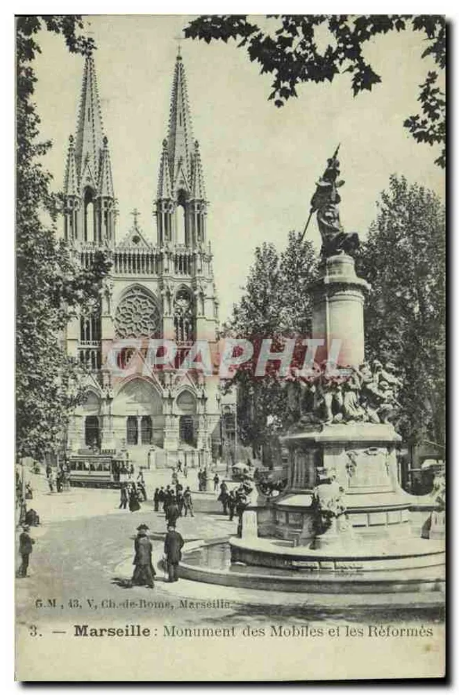 Marseille : Denkmal der Mobiles und Réformés — G.M. 43, Ch. de Rome, Marseille - Vorderseite