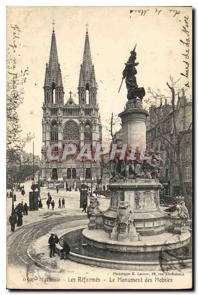 Marseille - Die Reformierten - Das Denkmal der Mobiles — Phototypie E. Lacour, 19, rue Thubanel - Vorderseite