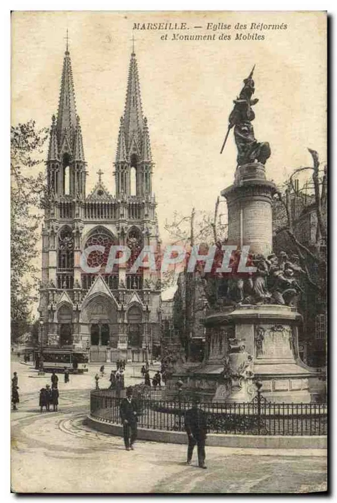 Marseille — Kirche der Reformierten und Denkmal der Mobiles - Vorderseite