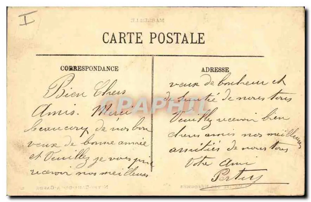 Marseille — Die Reformierte Kirche und Notre-Dame-de-la-Garde — LL - Rückseite