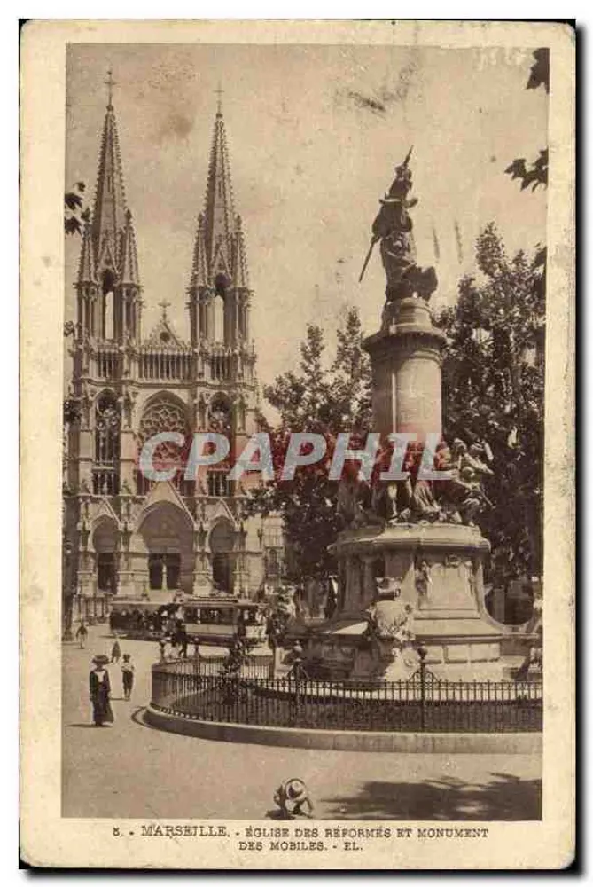 Marseille - Kirche der Reformierten und Denkmal der Mobiles - EL - Vorderseite