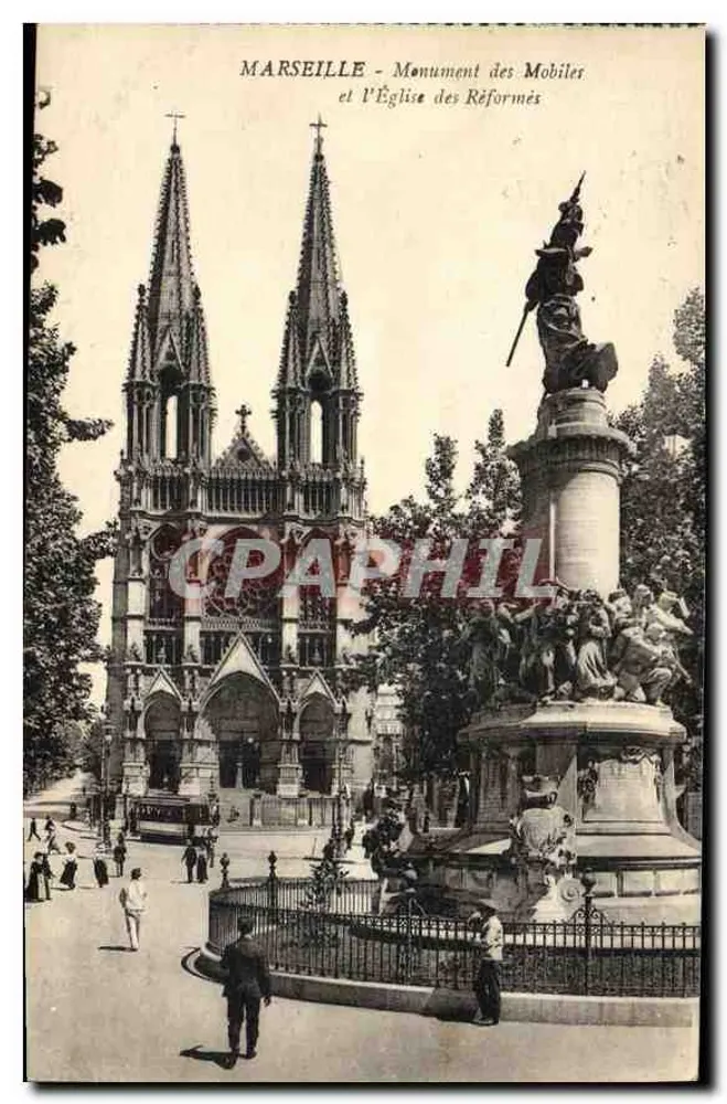 Marseille - Denkmal der Mobiler und die Kirche der Reformierten - Vorderseite