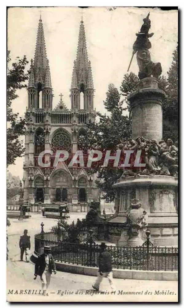 Marseille — Kirche der Reformierten und Denkmal der Mobiles — Graphphil - Vorderseite