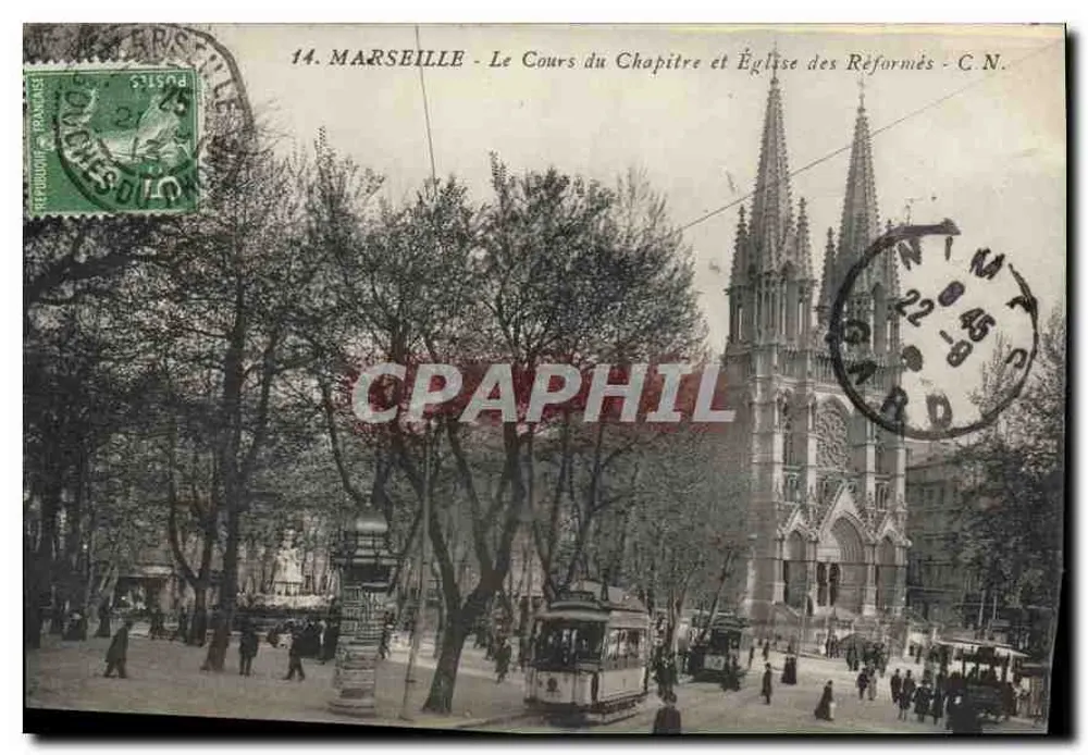 Marseille - O Cours du Chapitre e Igreja das Reformadas - C.N. - Frente