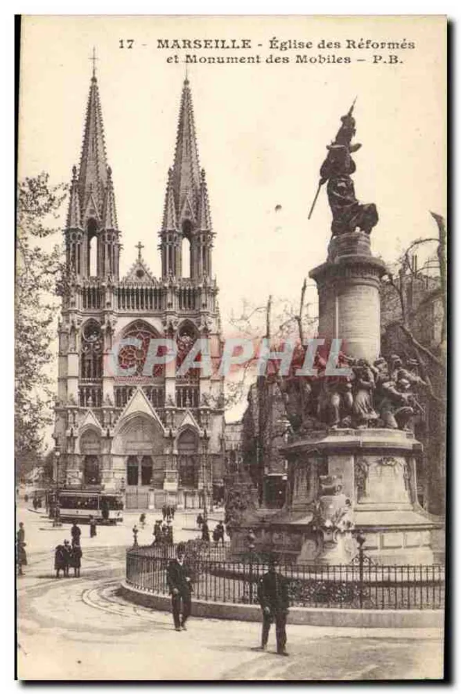 Marseille - Kirche der Reformierten und Denkmal der Mobiles - P.B. - Vorderseite