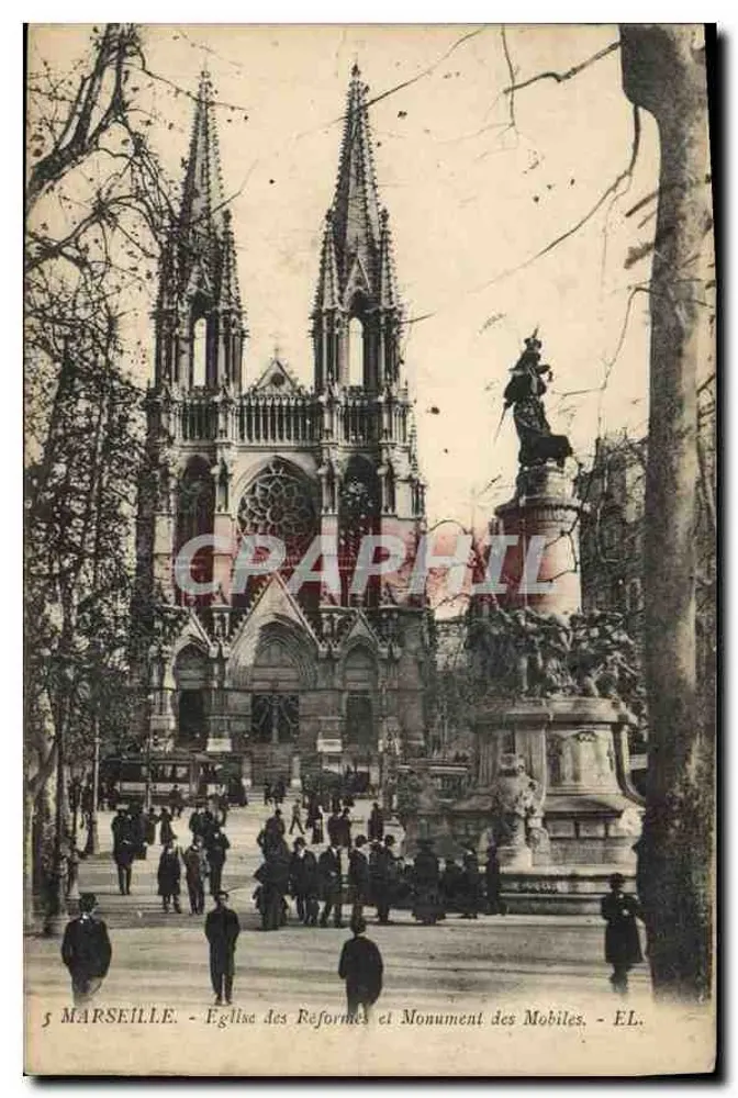 Marseille - Kirche der Reformierten und Denkmal der Mobiles - EL. - Vorderseite