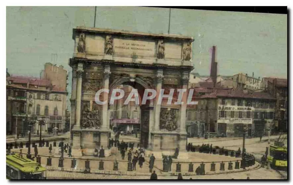 Arc de Triomphe de la République — Marseille — éditeur Phototypie Marseilleise, J. G. L. - Frente