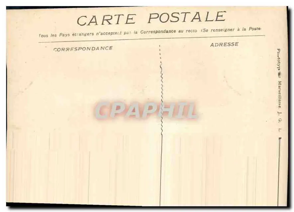 Arc de Triomphe de la République — Marseille — éditeur Phototypie Marseilleise, J. G. L. - Verso