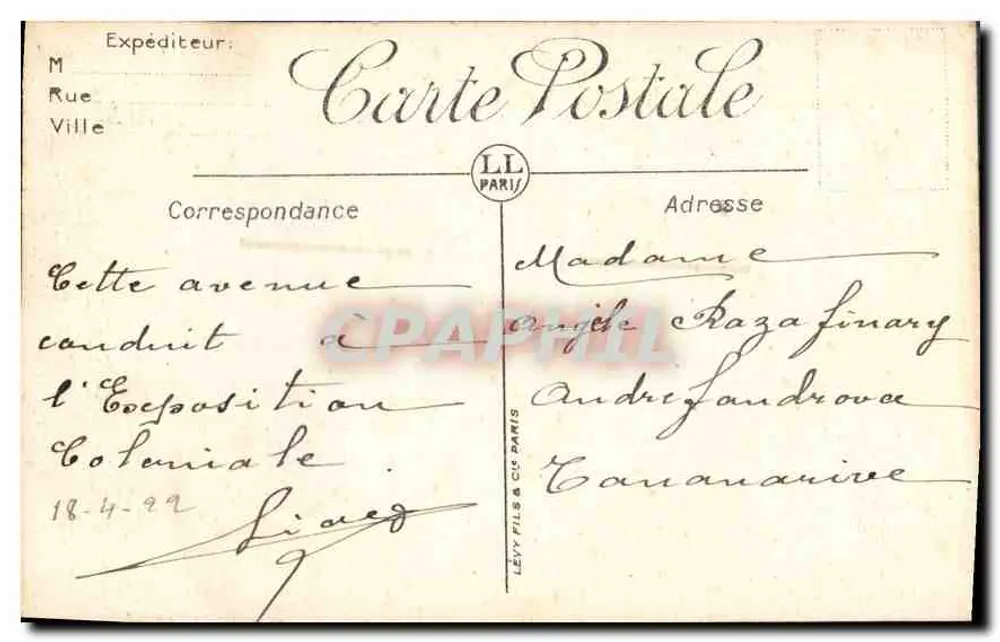 Marseille — Die Avenue du Prado von der Place Castellane aus gesehen — LL - Rückseite