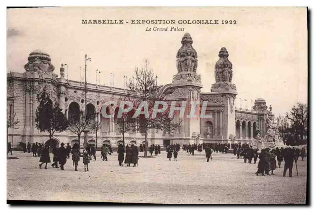 Marseille - Exposição Colonial 1922 — O Grande Palácio - Frente