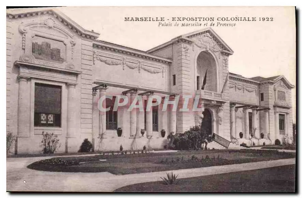 Marseille — Kolonialausstellung 1922 — Palast von Marseille und Provence - Vorderseite