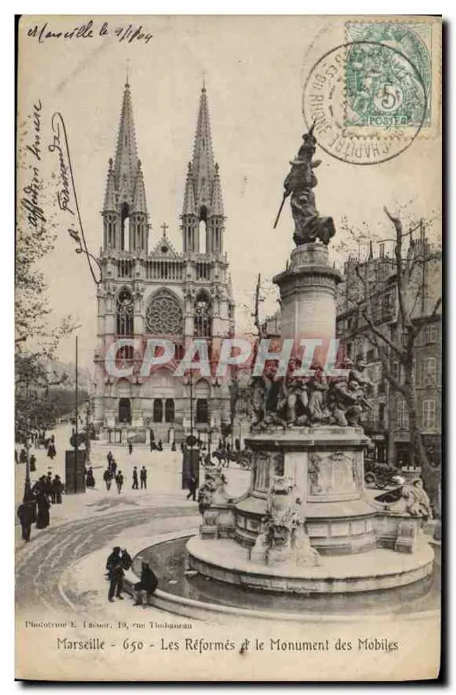 Marseille - Les Réformés und das Monument des Mobiles — Phototype E. Thibour, 19, rue Thibour - Vorderseite