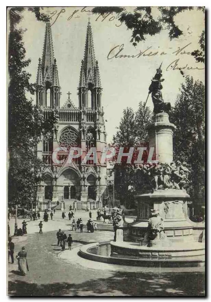 Kathedrale Notre-Dame von Reims — Kathedralplatz — Verlag unbekannt, Seriennummer nicht sichtbar - Vorderseite
