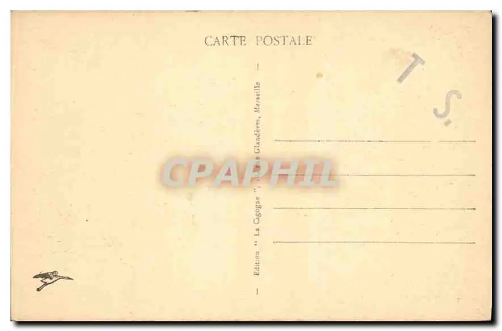 Marseille - A Corniche - O Profeta — Edição 'La Cigogne' - Verso