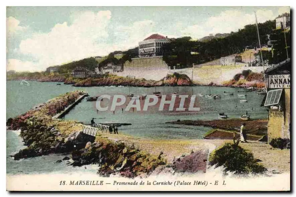 Marseille — Promenade de la Corniche (Palace Hôtel) — E L - Recto