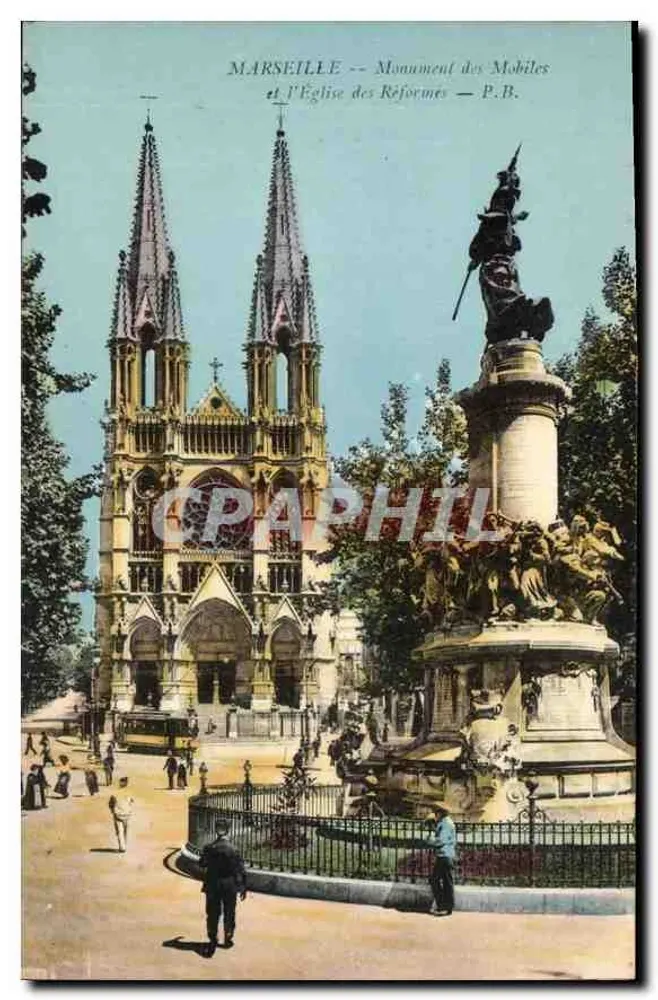 Marseille — Monument der Mobiles und die Kirche der Reformen — P.B. - Vorderseite