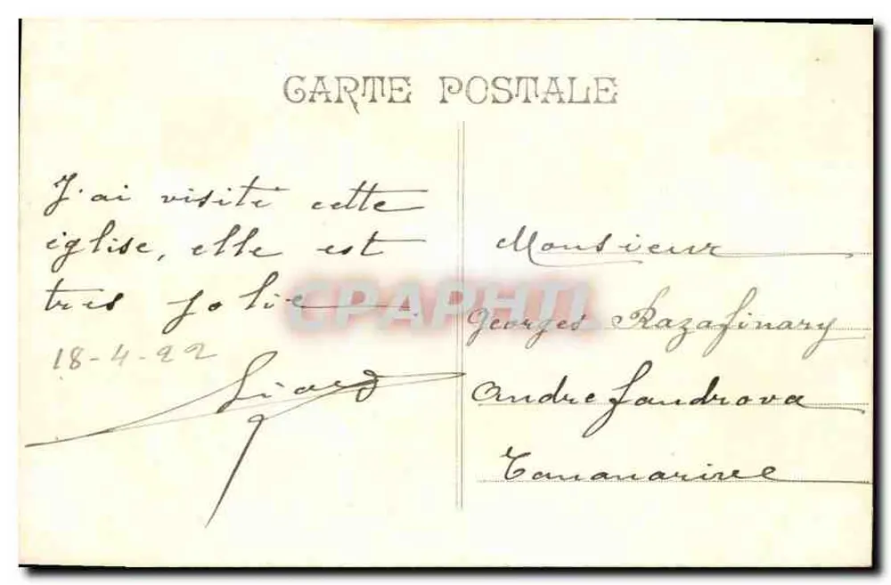 Marseille — Monument der Mobiles und die Kirche der Reformen — P.B. - Rückseite