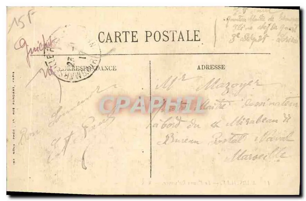 Marselha — O Cours Belsunce - Verso