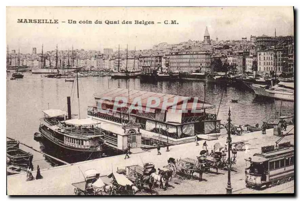 MARSEILLE — Eine Ecke des Quais des Belges — C.M. - Vorderseite