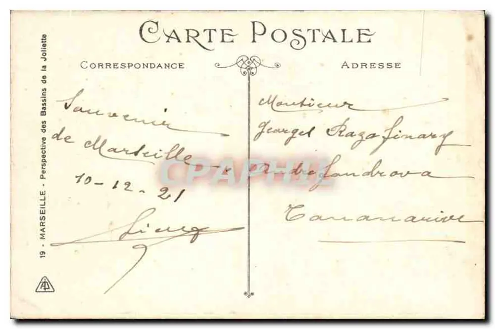 Marseille - Ansicht der Bassins de la Joliette — n°19 - Rückseite