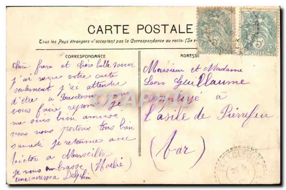 MARSIGLIA - La Corniche - Il Profeta tra i pini — Surnage fot. Marsiglia, n° 762 - Verso