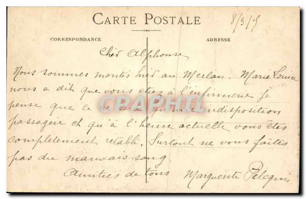Marseille - Promenade de la Corniche (Le Prophète) - Z. 2. - Verso